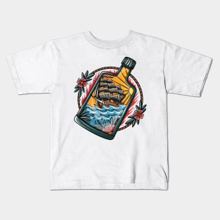 Ship and bottle Kids T-Shirt